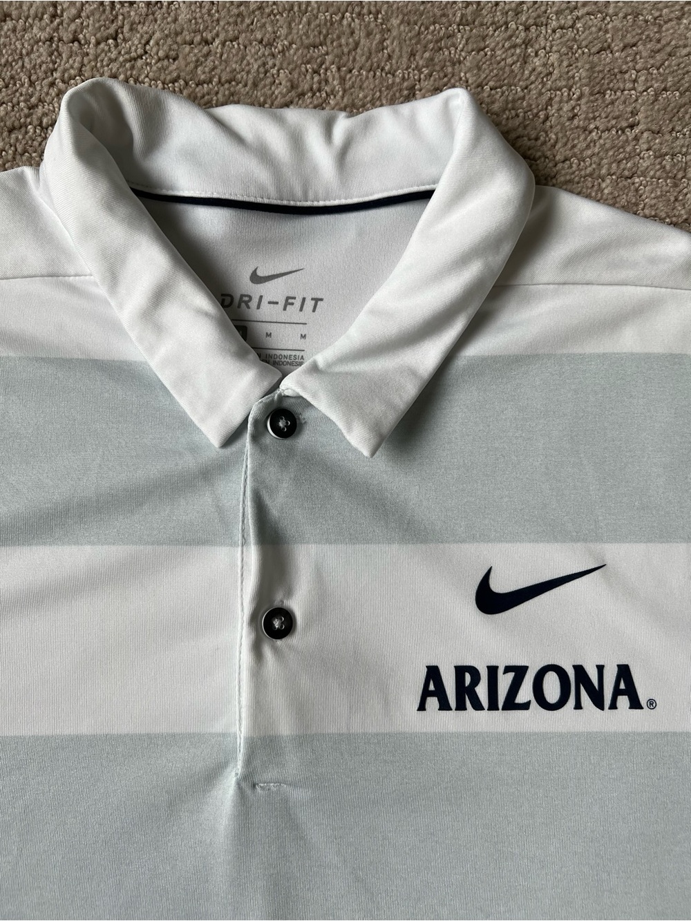 Nike Men’s University of Arizona Wildcats Striped Dri-Fit Golf Polo - Picture 2 of 7